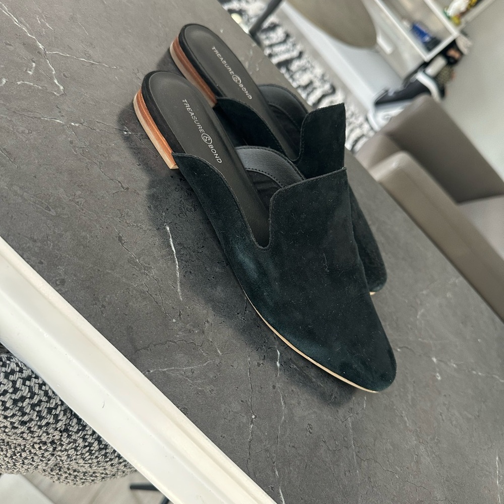 Women’s Black Suede Loafers